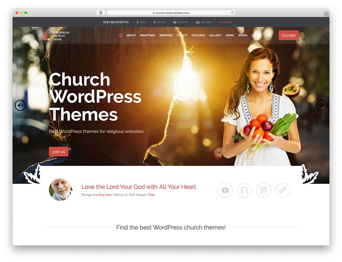 12+ Best Free and Paid Church WordPress Themes