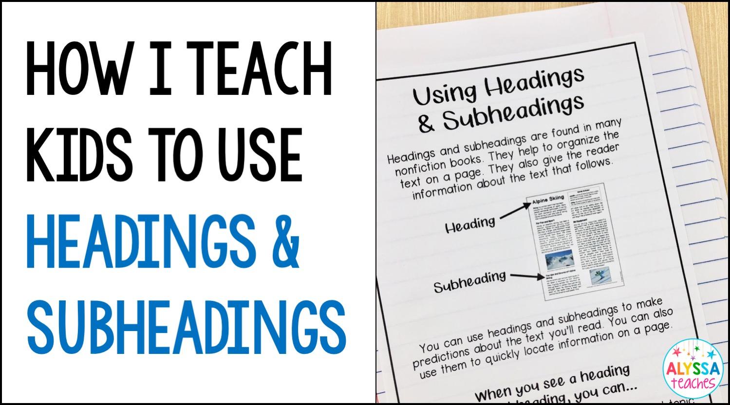 The Power of Subheadings to Enhance Readability